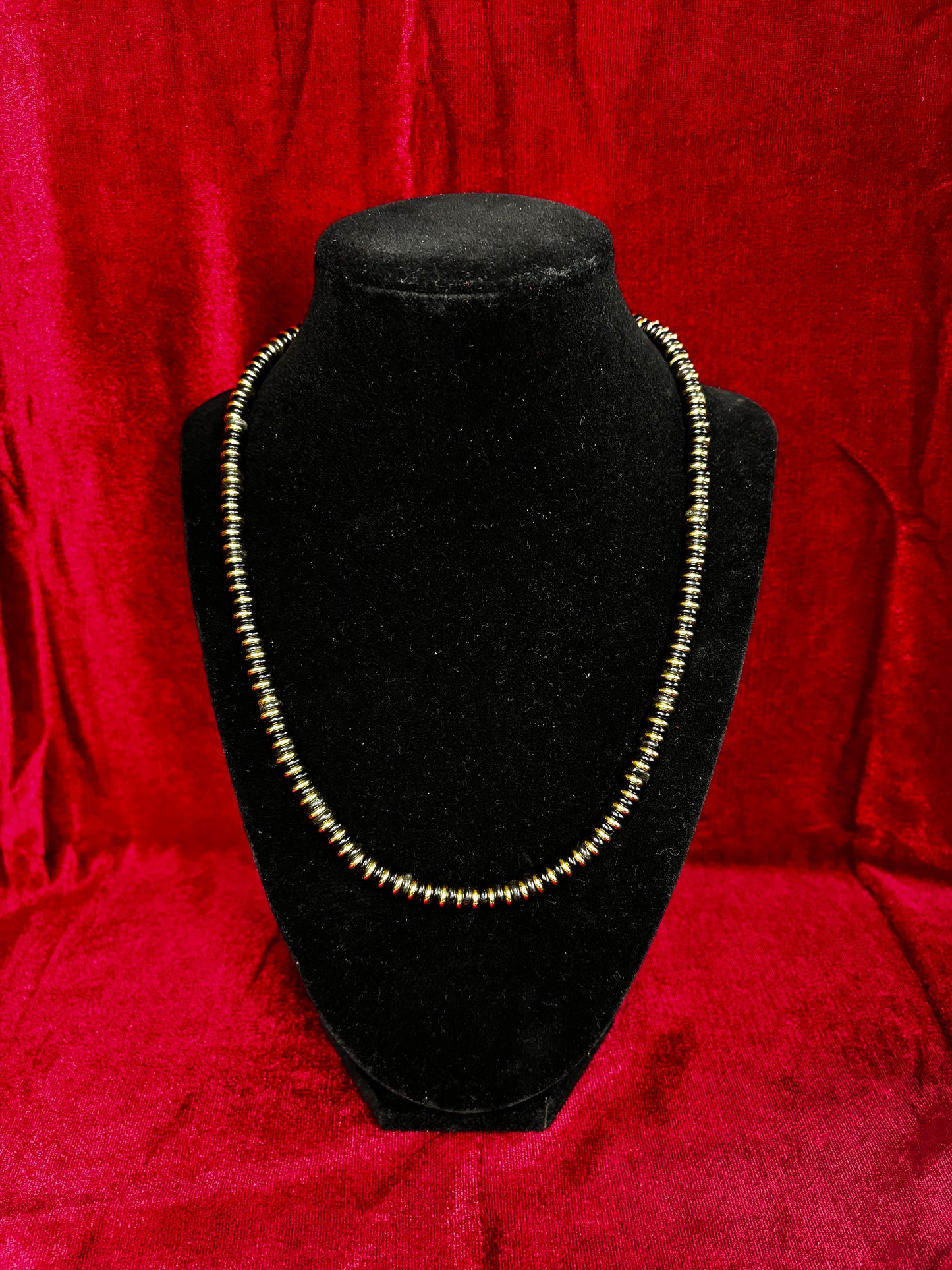 Silversheen Obsidian Heishi Necklace