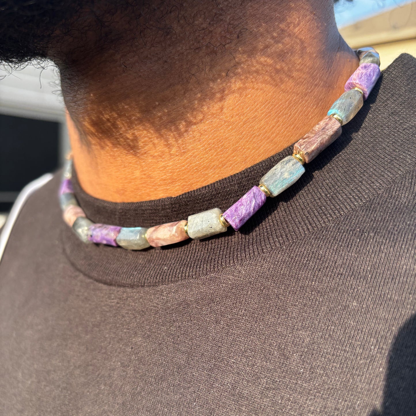 Labradorite & Charoite Necklace