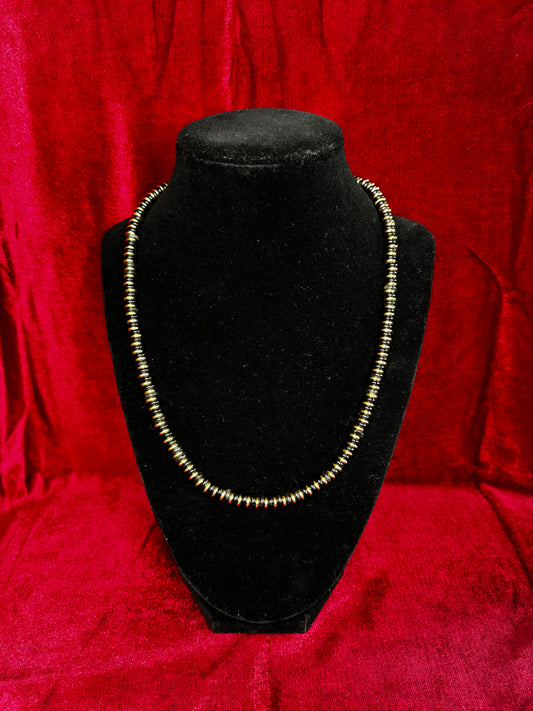 Silversheen Obsidian Heishi Necklace