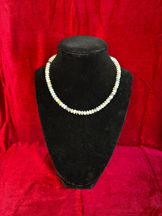 Amazonite Flower Heishi Necklace