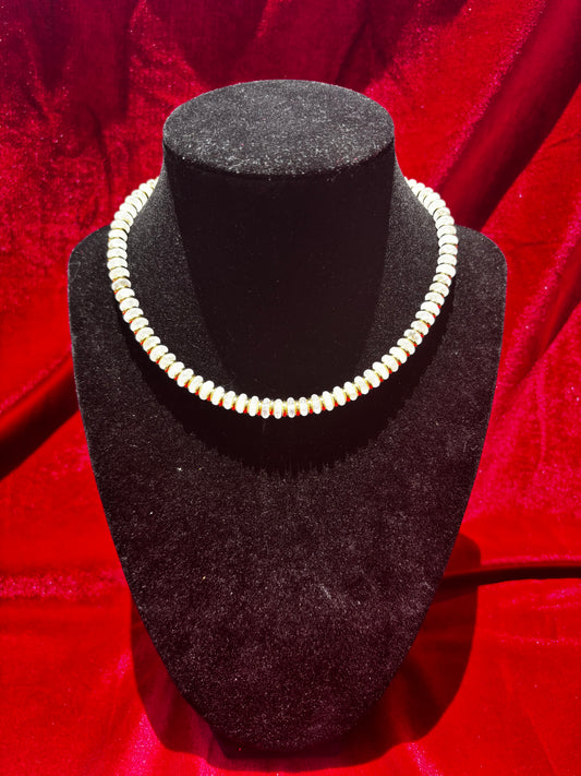 White Moonstone Heishi Necklace